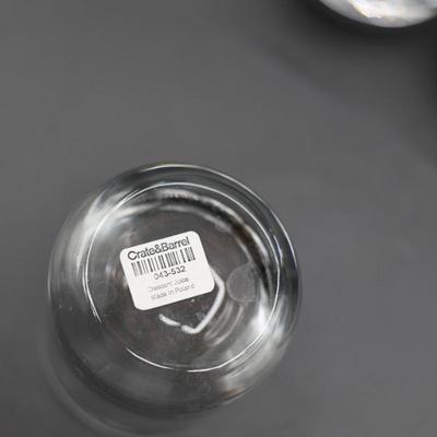 Crate & Barrel Crescent Glasses - Set of Four (4)