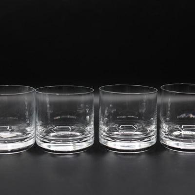 Crate & Barrel Crescent Glasses - Set of Four (4)