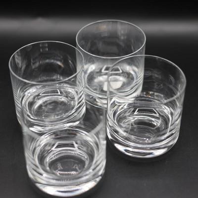 Crate & Barrel Crescent Glasses - Set of Four (4)