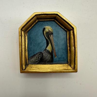 Christina Goodman - Hand-Painted Pelican Brooch