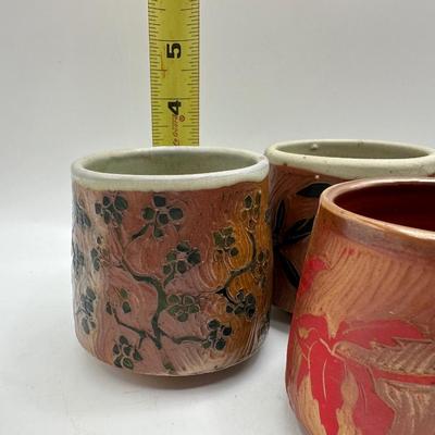 Set of Four Ceramic Tea Cups