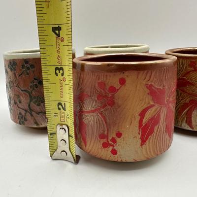 Set of Four Ceramic Tea Cups