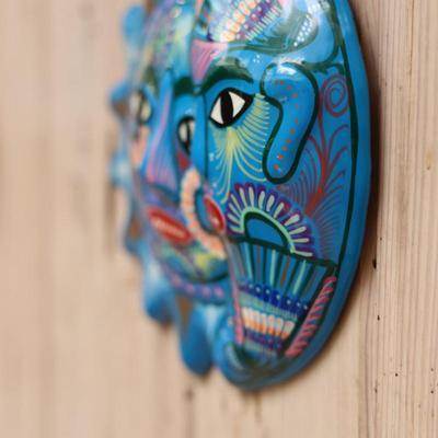 Hand Painted Clay Pottery - Moon & Sun