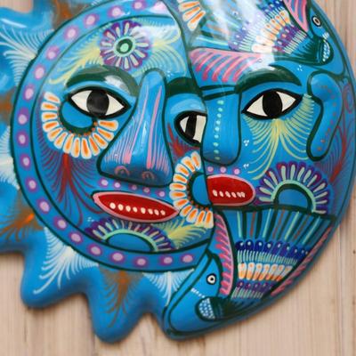 Hand Painted Clay Pottery - Moon & Sun
