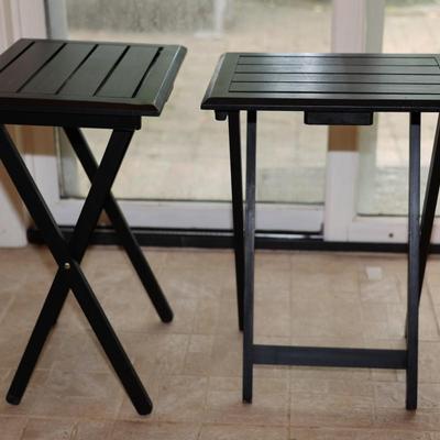 Three Wood Folding Tables (3)