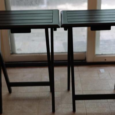 Three Wood Folding Tables (3)