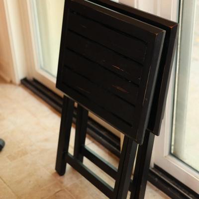 Three Wood Folding Tables (3)