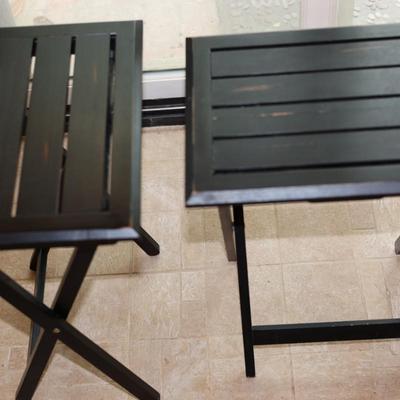 Three Wood Folding Tables (3)
