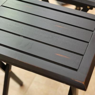 Three Wood Folding Tables (3)
