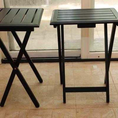Three Wood Folding Tables (3)