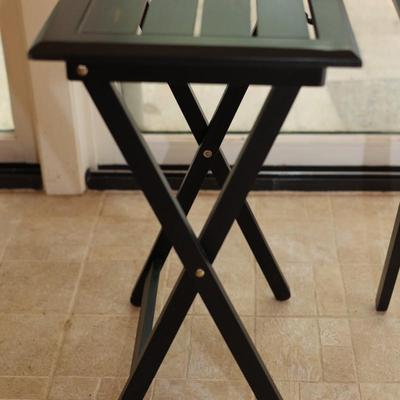 Three Wood Folding Tables (3)