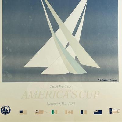 618 Duel for The America's Cup Signed R. Hilton Brown 1983