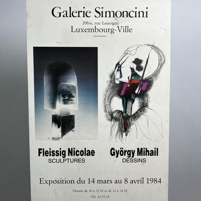 621 French Poster 1985 Simoncini Gallery Luxembourg City Exhibition