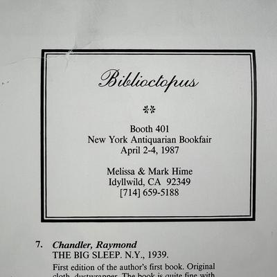625 Poster for 1987 New York Antiquarian Book Fair