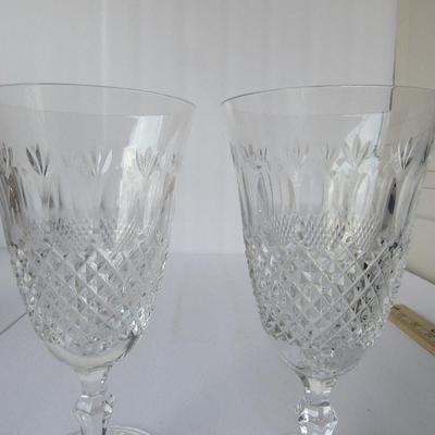 2 Vintage Fancy Glass Goblets, Royal Doulton Crystal