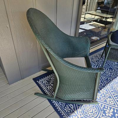 Wicker Rocking Chair and Side Table (D-DW)