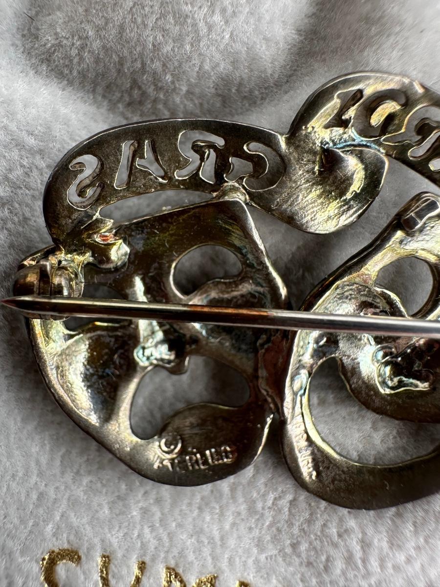 mardi gras mask brooch
