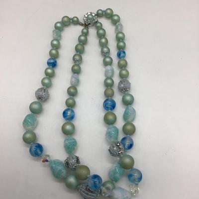 Beautiful blue glass japan necklace