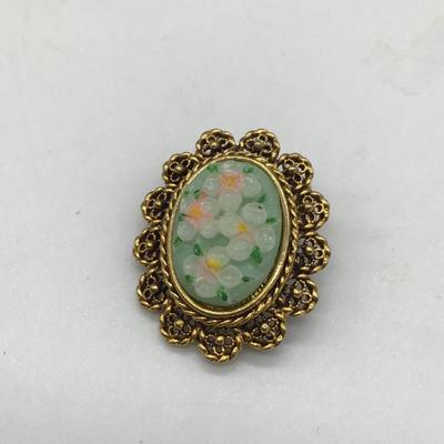 Vintage Sugar Bead flower brooch