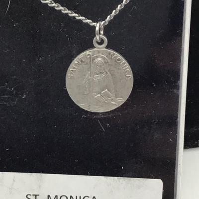 St Monica medal necklace