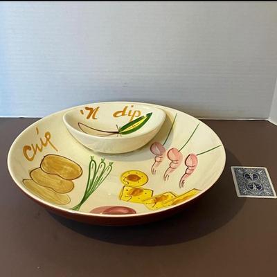 Ceramic Chip and Dip Bowl