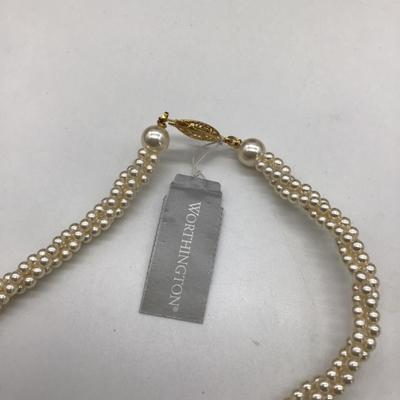 Worthington pearl stranded necklace