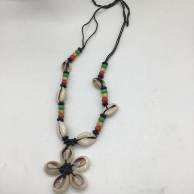 Flower with shells necklace