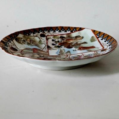 Sale Photo Thumbnail #4: Early 1800s painted plate with tremendous detail