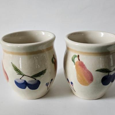 Set of Two Longberger Fruit Medly mugs