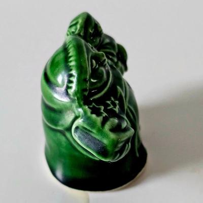 Green Figure Monk With Child