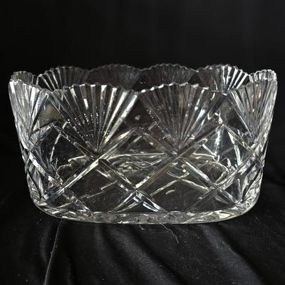 Oblong Crystal Bowl'/Vase