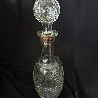 EAPG heavy glass - Decanter with cork - not cut crystal