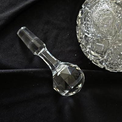Cut Crystal Decanter, unique and very heavy, with stopper