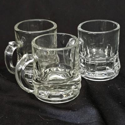 Three Tiny Mug Shot Glasses