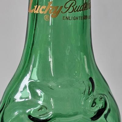 Green Lucky Buddha Soda Bottle