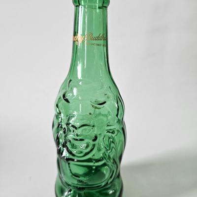 Green Lucky Buddha Soda Bottle