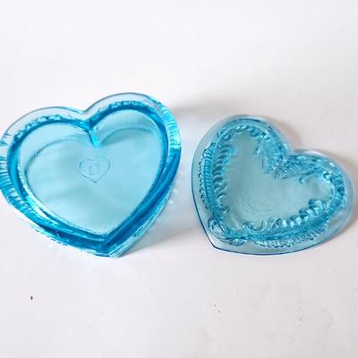 Clear Bright Blue Heart Box
