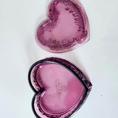 Amethyst Glass Heart Box