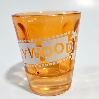 Vintage Orange Holywood Shot Glass