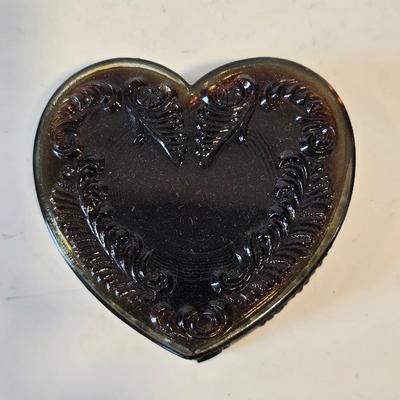 Brown Swirl Heart Shaped Box