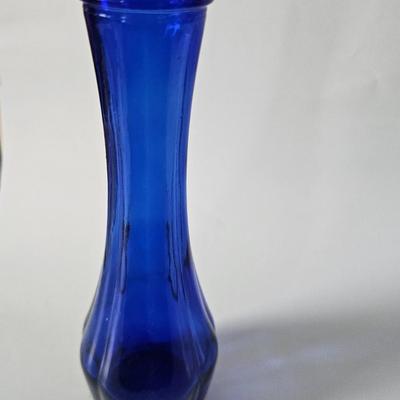 Vintage Colbalt Blue Glass Bud Vase