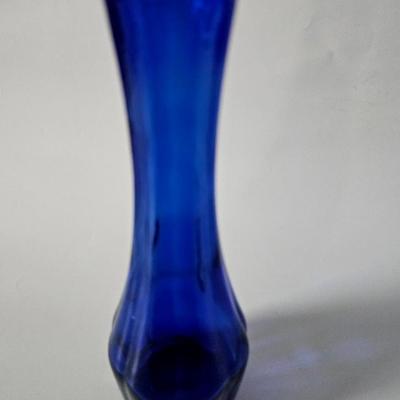 Vintage Colbalt Blue Glass Bud Vase