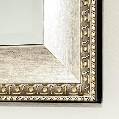 Silvery Gold Beveled Glass Wall Mirror