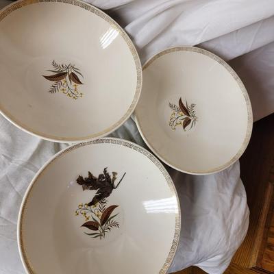 Huge lot of 22K gold Cunningham and Pickett hand painted china