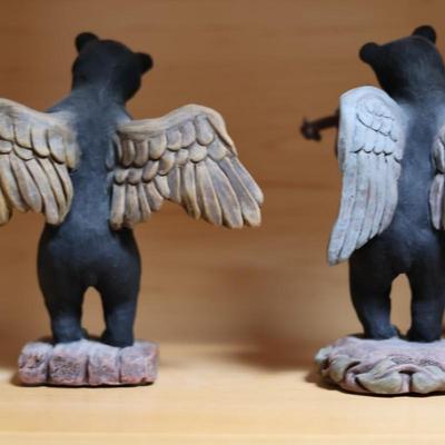 Four Angel Musician Bears, Signed