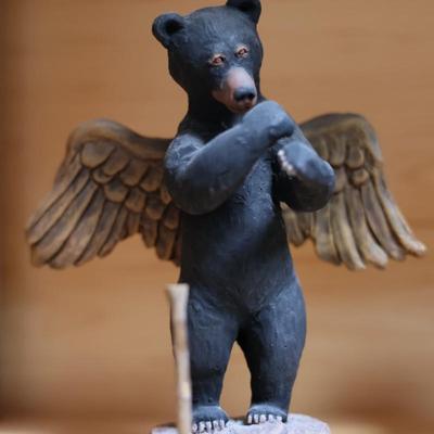 Four Angel Musician Bears, Signed