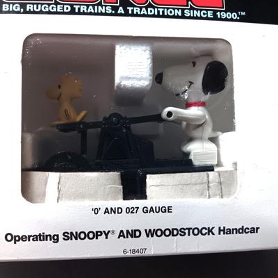 LIONEL OPERATING SNOOPY AND WOODSTOCK HANDCAR 
