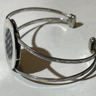 Vintage Sterling Silver Standard 7" Cuff Bracelet Preowned from an Estate as Pictured.