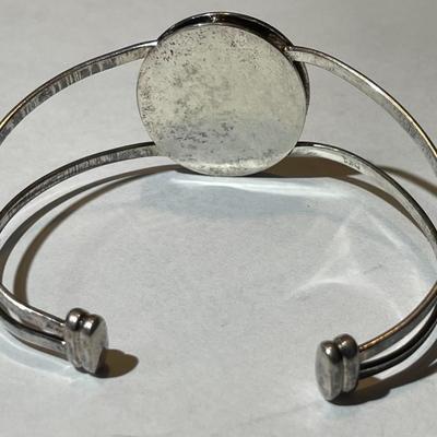 Vintage Sterling Silver Standard 7" Cuff Bracelet Preowned from an Estate as Pictured.
