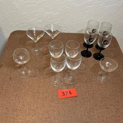 Lot of wine glasses